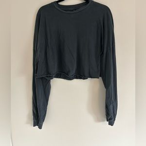 Raw Hem Boxy Crop Top